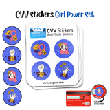 CVV Anti-Theft Stickers: Girl Power Set
