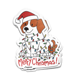 Merry Christmas Dog Sticker