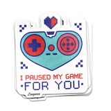 Game Pause Love Sticker