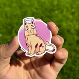 Glass Cat Sticker