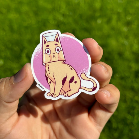 Glass Cat Sticker