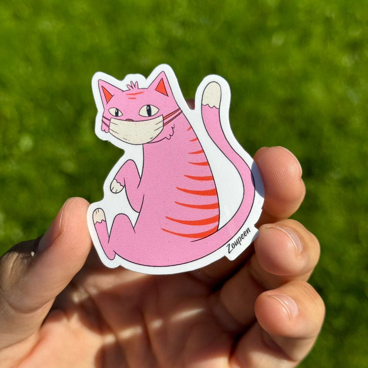 Masked Cat Sticker