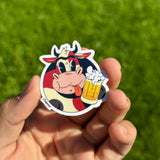 Cheers Cow Sticker