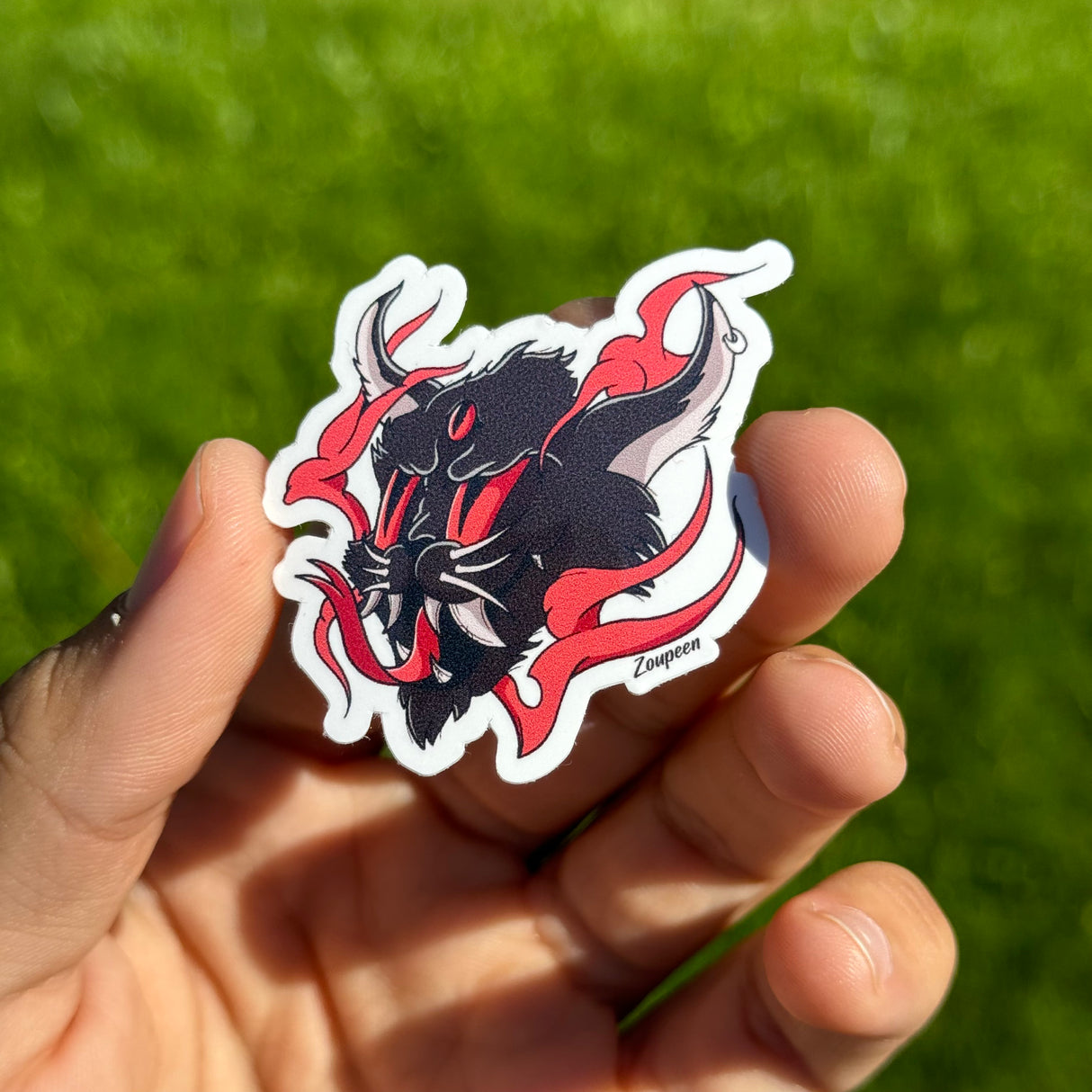 Demon Cat Fury Sticker