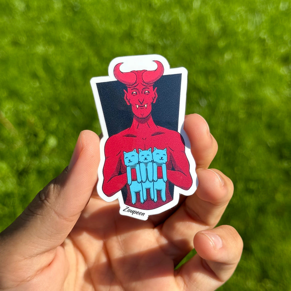 Devil’s Feline Trio Sticker
