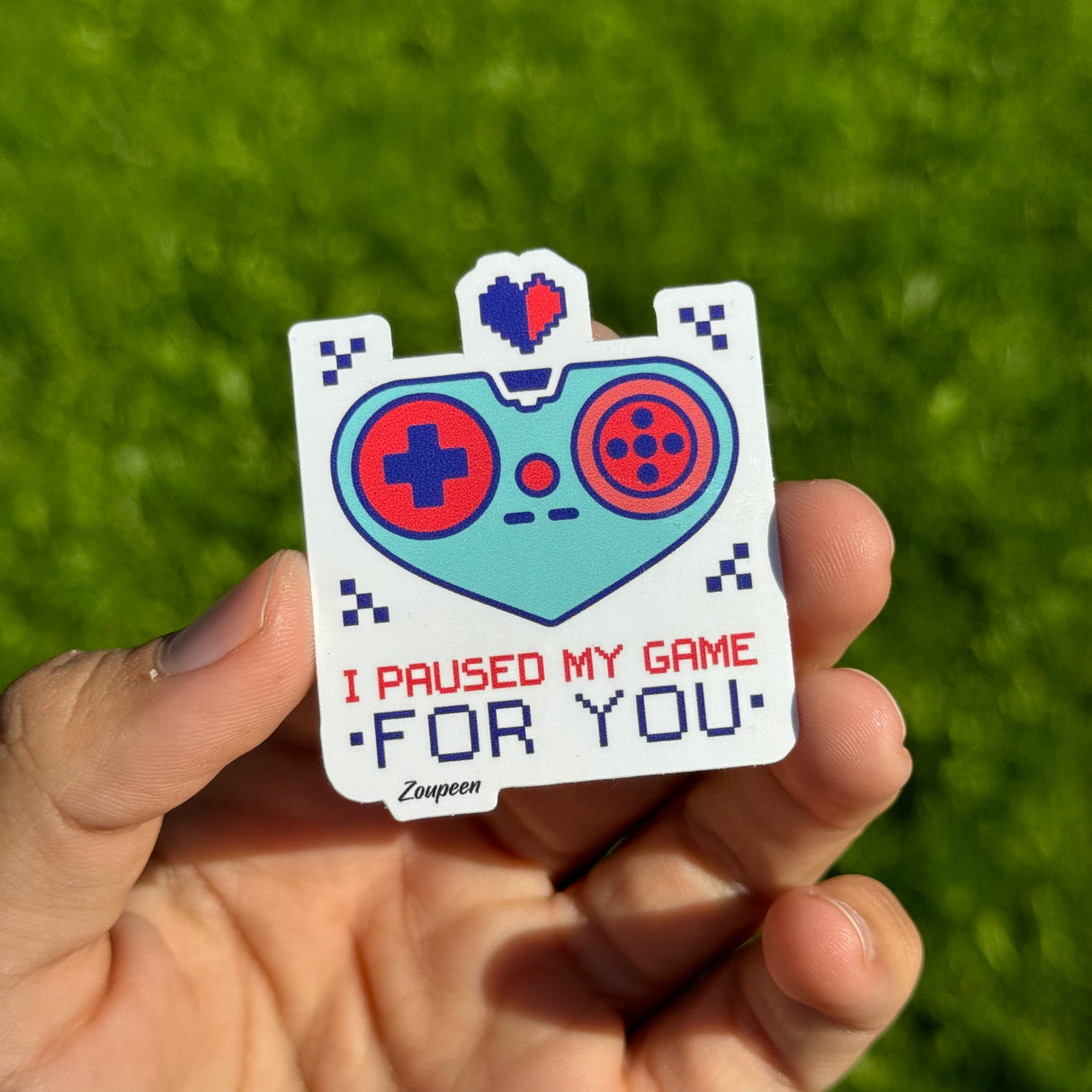 Game Pause Love Sticker