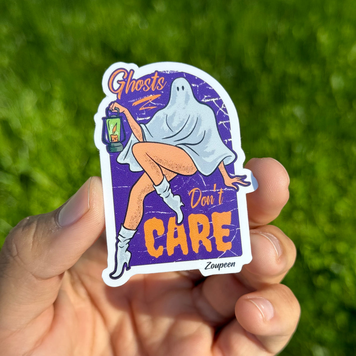 Carefree Ghost Sticker