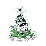 Sleigh Ride Santa Sticker