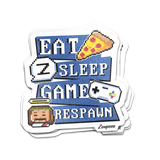 Eat, Sleep, Game, Respawn Sticker