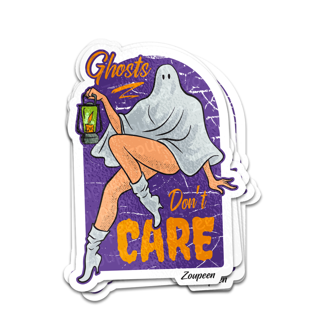 Carefree Ghost Sticker