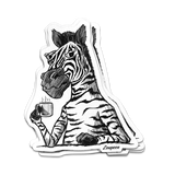 Bored Zebra with Coffee Sticker