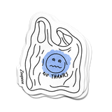 No Thanks Plastic Bag Sticker