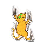 Scratching Cat Sticker