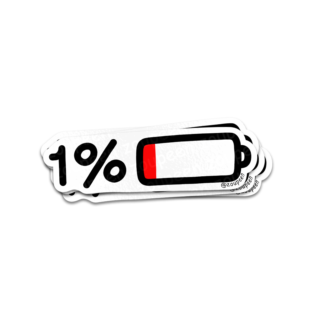 Low Battery Alert Sticker
