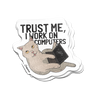 Tech-Savvy Cat Sticker