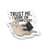 Tech-Savvy Cat Sticker