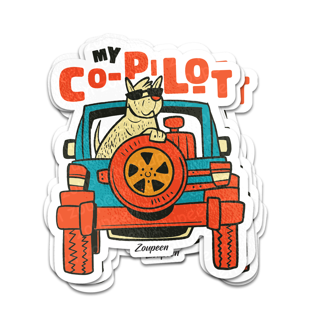 Co-Pilot Dog Sticker