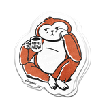 Coffee Now Orangutan Sticker