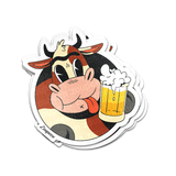 Cheers Cow Sticker