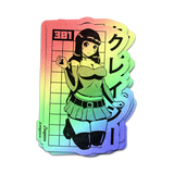 Crazy Anime Girl Sticker