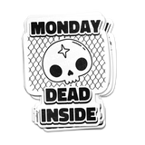 Monday Blues Skull Sticker