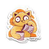 Caffeinated Cat Sticker