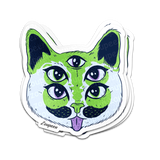 Mystic Multi-Eye Cat Sticker