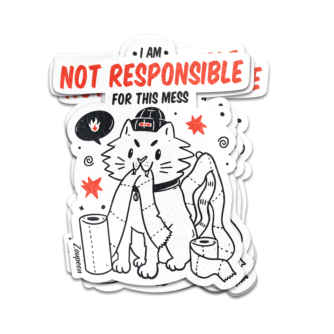 Mischief Managed Cat Sticker