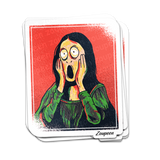 Mona Lisa Scream Sticker
