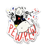 Pew Pew Cat Sticker