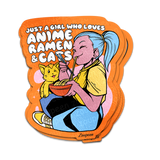 Anime Ramen Cat Girl Sticker