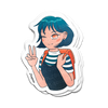 Peace Sign School Girl Sticker