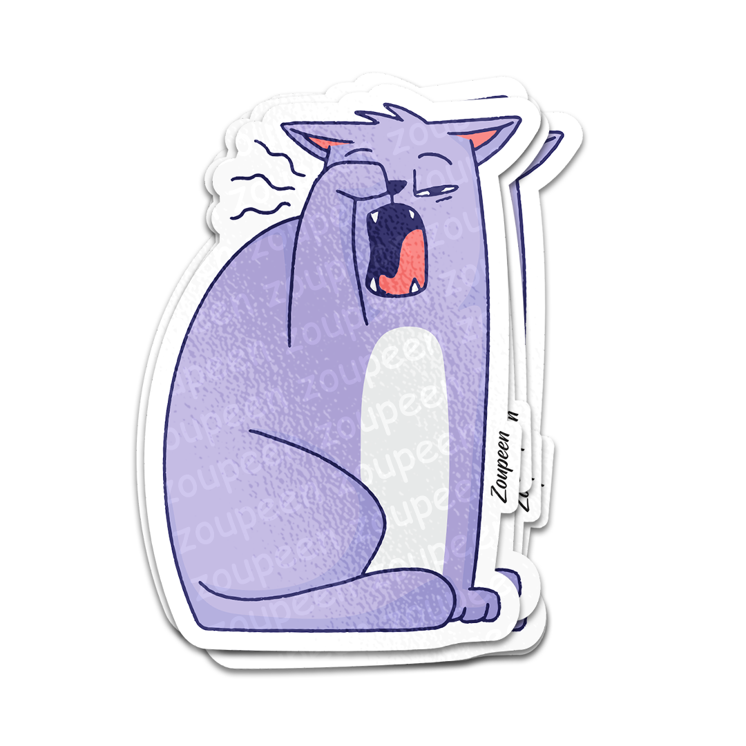Sleepy Cat Sticker
