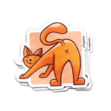 Stretching Cat Sticker